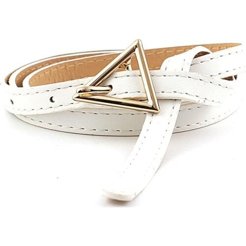 Kemeiqi Genuine Leather belts for women luxury brand Belt Decoration Wild Triangle Personality Thin Belt Designer Belt Waist