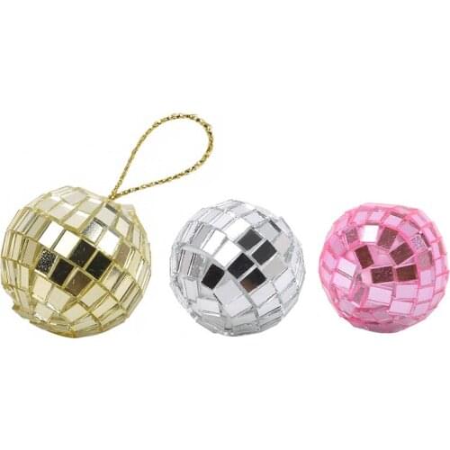 Christmas Decoration Mirror Ball Reflective Glass Rotating Mirror Ball Christmas Party Mirror Reflective Glass Ball Lights