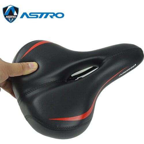 ASTRO Bicycle Saddle Soft Comfortable Hollow Breathable City Bike Big Cushion Thicken Wide Mountain Bike Shockproof Cycling Seat