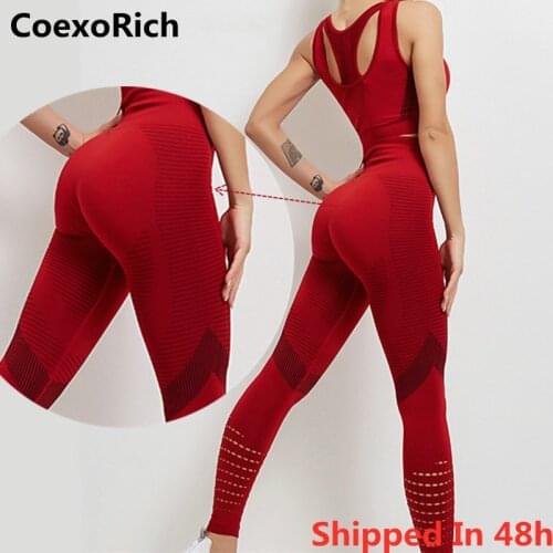 Sport Set Tracksuit Women Fitness Gym Clothing Seamless Yoga Suit Workout Bra Crop Tank Top Running Tights Leggings Sportswear