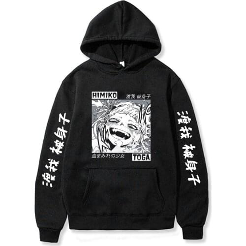 SUNOWE My Hero Academia Himiko Toga Hoodies Printed hoodie Cozy Cotton sweatshirt Tops Loose Casual Long Sleeve Pullover