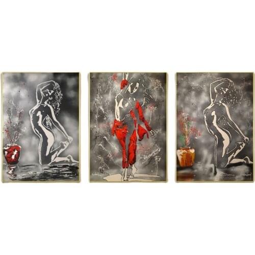 Triptych Diy Diamond Painting Abstract Sexy Women Diamond Art Puzzle Mosaic Full Square Round Drill Cross Stitch HandmadeZP-4805