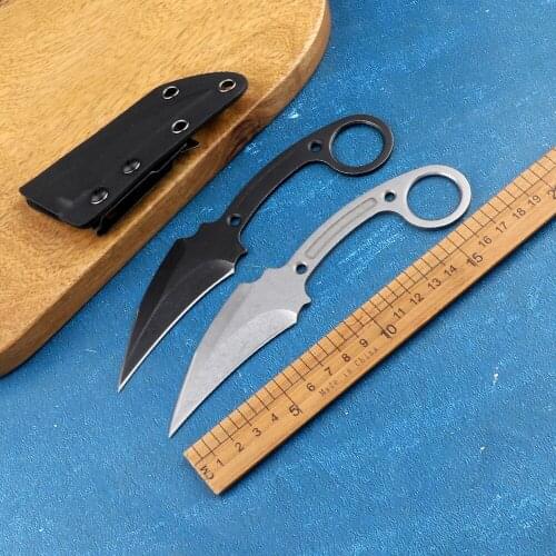 Outdoor Kalambit CS GO fixed knife survival hunting camping defense multi-tool claw knife EDC