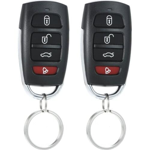 Universal Car Vehicle Security System Burglar Alarm Protection Anti-theft System 2 Remote Accessories