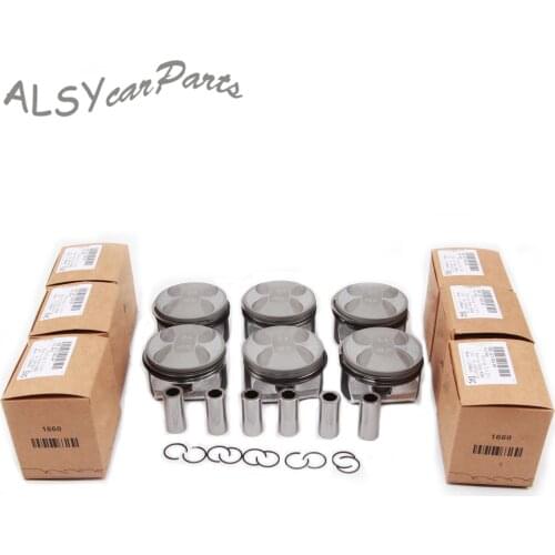 YIMIAOMO 81MM Piston 19MM Pin Ring Auto Set For Adui A6 4F2 C6 A6 Avant 4F5 2.4L 06E 198 151 C 06E 107 065 AR 06E107065AB
