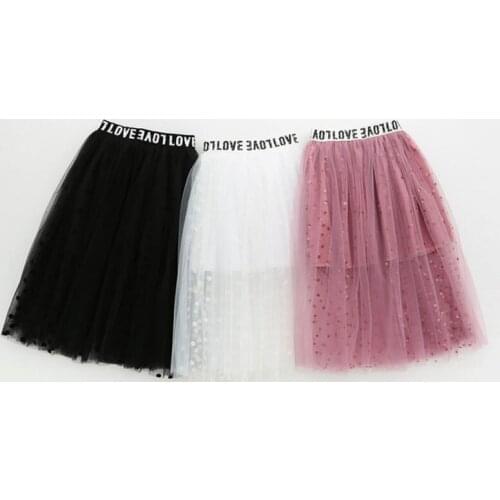 Princess Baby Girls Tutu Skirts Kids Ballet Dance Fluffy Skirt For Girl Children Mesh Long Skirt Casual Wear White Black Pink