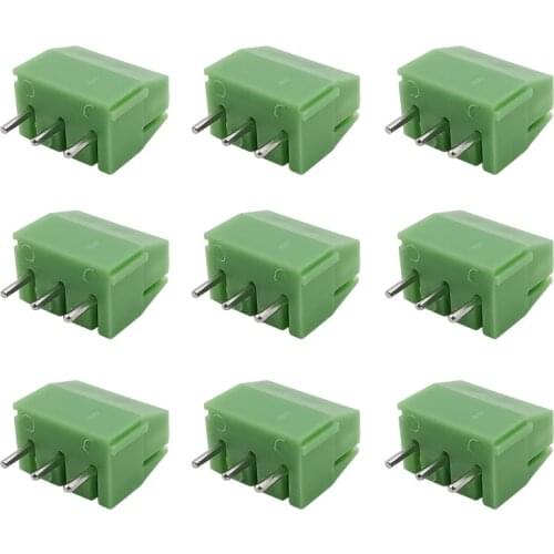 KF350 3.5mm 3 Pin Pitch Straight Pin PCB Screw Terminal Blocks Connector KF350-3P for 24-18 AWG Cable