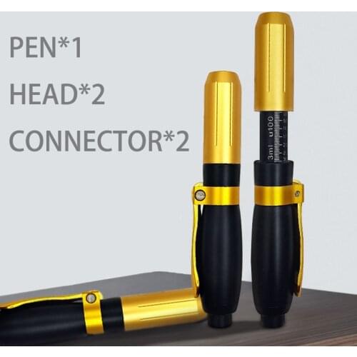 2 IN 1High Pressure Hyaluronic Acid Pen High density metal For Anti Wrinkle Lip injection hyaluron gun atomizer hyaluron pen