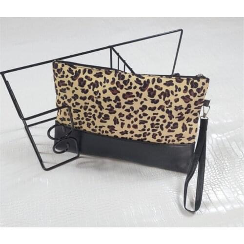 2021 Sunflower Print PU and Canvas Stripe Women Squard Handbags Large Capacity Pouches Leopard Figure Coin Handbags