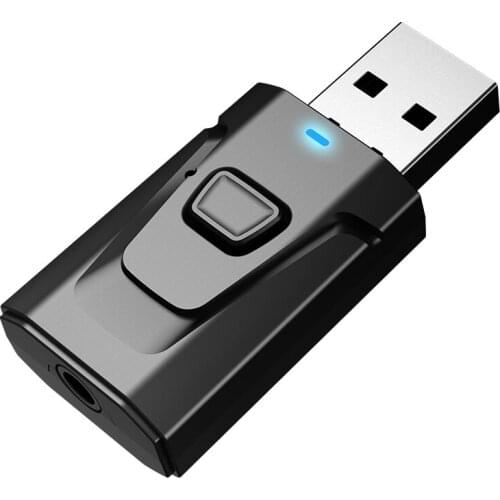 4 in 1 USB Bluetooth Transmitter Receiver with Mic Handsfree Calling 3.5mm Aux RCA Stereo Wireless o Adapter
