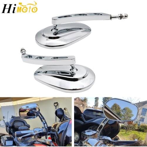 Motorcycle 8mm Rear View Side Mirror For Harley Touring CVO Road King Road Glide Electra Street Glide Fat Boy FLSTF Fat Bob FXDF