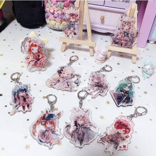 Texas Amiya Pramanix Lappland Exusiai SilverAsh Game Arknights Acrylic Keychain Anime Bag Phone Pendant Keyring Cosplay Gift