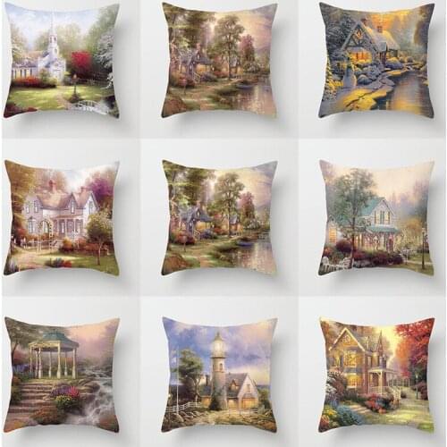 Cushion Cover 18x18 Inches Digital Printing Linen Throw Pillow Case Sofa Car Square Zipper Couch Home Decoration
