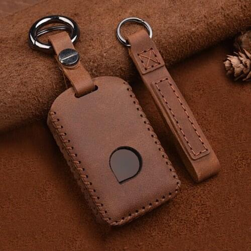 Car Remote Key Cover Fob Genuine Leather For Volvo XC40 XC60 S90 XC90 V90 2017 2018 T5 T6 2015 2016 T8 Key Case Car Accessories