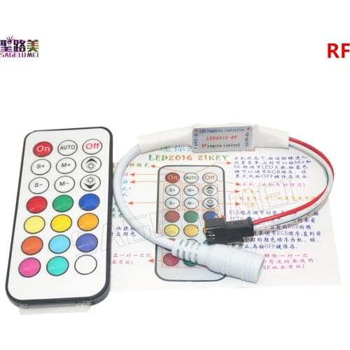 Best price DC12V MINI 21key-RF led pixel controller;1024pixels controlled;WS2811/2812b/ks6812/16703/ICS1903 led strip lamp