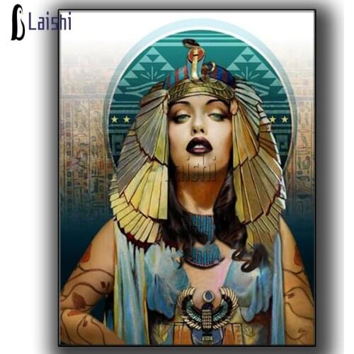 Diy diamond painting full picture square drill diamond embroidery Egyptian Queen rhinestone painting diamond mosaic Cleopatra