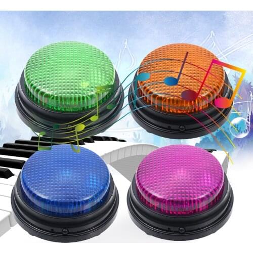 30 Second Custom Recordable Talking Button Record Playback Your Own Message Quality Voice Sound Recorder with Light Toy Gifts