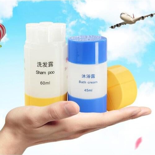 4 in 1 Travel Bottle Set Shampoo Shower Box Kit Containing Empty Bottles Refillable Bathroom Container Lotion Travel Bottle