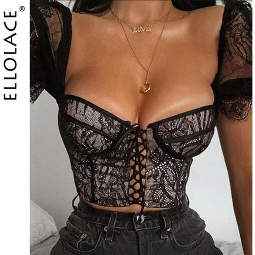 ELLOLACE Women's Cropped T-shirts