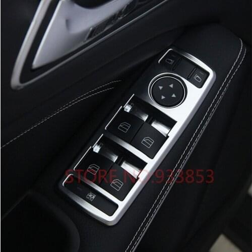 ABS Chrome Car Window Switch Cover for LHD Benz C W212 W204 S204 C207