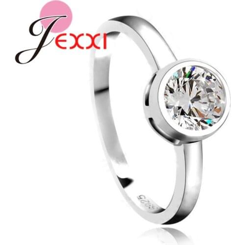 New 925 Sterling Silver Jewelry Charm Woman Wedding Stone High Quality Crystal CZ Classic Ring Fast Shipping