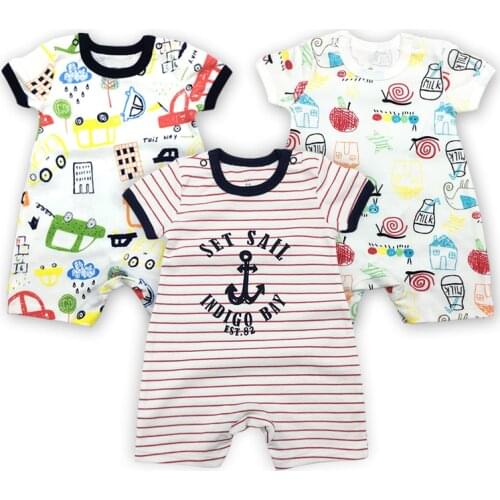Baby Romper Newborn rompers Short Sleeveless Cotton Sleepsuit Tollder Clothes Cartoon Print Summer Fashion