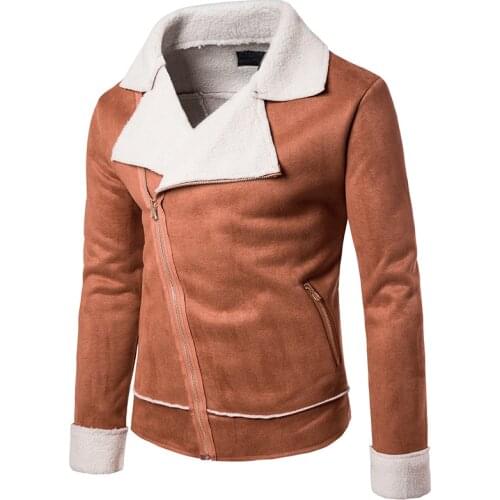 Jacket Men 2018 Autumn Winter Leader Compound Lamb Wool Large Body Mens Casual Mens Jackets and Coats