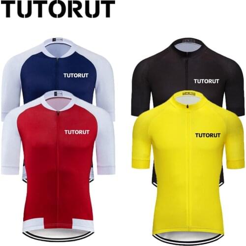 Men Cycling Jersey Short Sleeve Quick Dry Summer Mountain Bike Clothing Bicycle Clothes With Reflective Strip