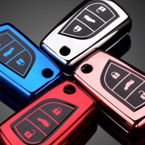 Soft TPU car key case Full cover Shell For Toyota Auris Corolla Avensis Verso Yaris Aygo Scion TC IM 2015 2016 Auto Accessories