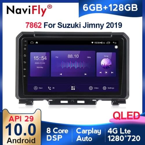 NaviFly 7862 QLED Screen 1280*720 Android 10 For Suzuki Jimny JB64 2018 - 2020 Car Radio Multimedia Video Player GPS Navigation