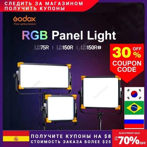 Godox RGB Panel Light LD75R 75W LED News Live Video Light APP and DMX Control Studio Photography Light