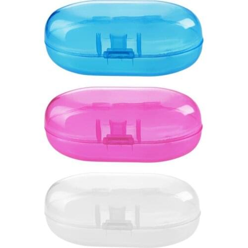 Portable Baby Finger Toothbrush Holder Storage Box Transparent Travel Child Finger Toothbrush Box Transparent Suit Baby 3 colors