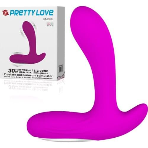 Pretty Love rechargeable silicon 30 function vibration prostate massager anal plug adult sex production stimulator toys