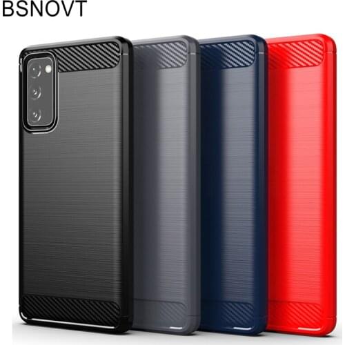 Shockproof Carbon Fiber Cover For Samsung Galaxy S20 FE Case Samsung S20 FE Silicon Back Case For Samsung S20 Fan Edition Fundas