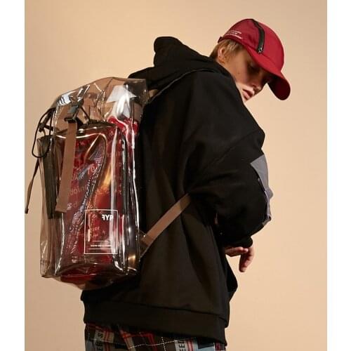 Transparent Bag Clear Backpack Men Bag PVC Holographic Reflective Rucksack Women Travel Bagpack School Bags for Teenage Girls
