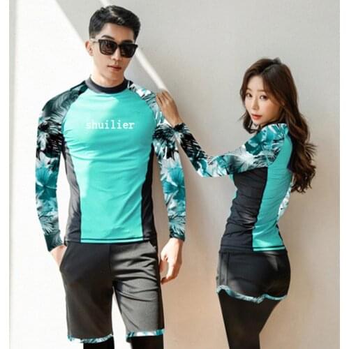 Womens Mens Full Body Long Sleeve Rashguard Swim Surf Top Bottom Padded Shirt Leggings 4pcs Swimsuit Sun UV Tracksuit Fitness