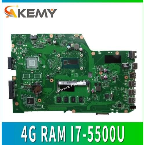 Akemy X751LA Laptop motherboard for ASUS X751LA X751LAB Test original mainboard 90NB04P1-R00090 4G RAM I7-5500U