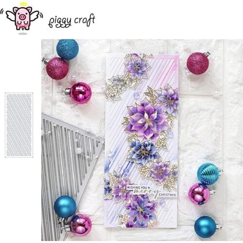 Piggy Craft metal cutting dies cut die mold Diagonal rectangular frame Scrapbook paper craft knife mould blade punch stencils