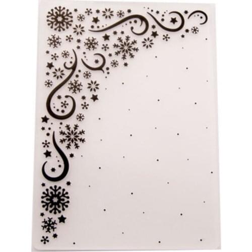EMBOSSER Plastic Embossing Folder For Scrapbook Stencils SNOWFLAKE DIY PAPER Album Card Making CRAFT SUPPLIES Scrapbooking MOLDS