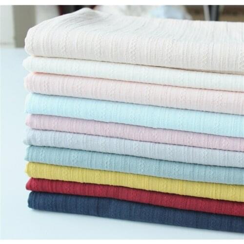 Washed Jacquard Fabric 100% Cotton Fabric Meters For Dresses Cushions Blanket Sewing Cloth Bed Sheet Textile 50*140cm