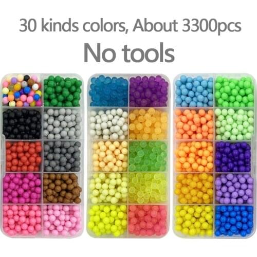 Water spray beads 30 colors Refill Hama Beads puzzle perlen Crystal set ball games 3D handmade Aqua magic toys for children