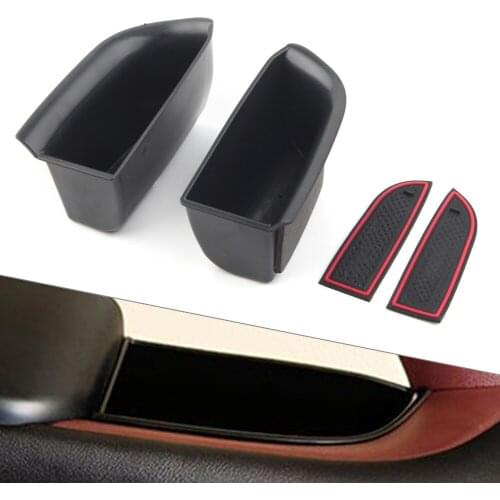 2PCS Car Front Door Storage Box Organizer Container Holder For Toyota Highlander 2015-2019 Left Drive