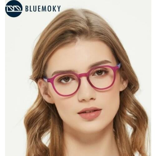 BLUEMOKY Retro Anti Blue Rays Reading Glasses Women Hyperopia Presbyopic Eyewear Frame Female Reader Eyeglasses With Diopter