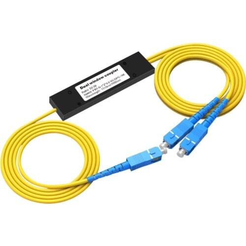 10 pcs SC/UPC 1x2 PLC Fiber optical Splitter Mini Module SC/UPC FTTH Fibre Splitter SC Single Mode optic splitter box