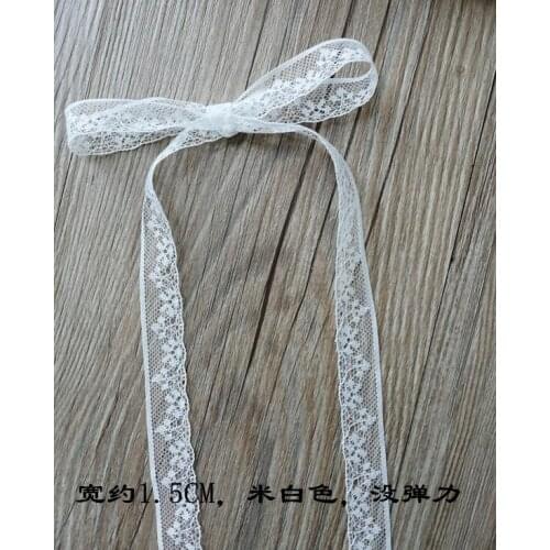 10 Yards Hollow Out Floral Lace Trim 1.5cm DIY Handmade Crafts Ivory Lace Ribbon Christmas Gift Wrapping Lace Ribbon