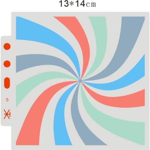 13*14 Whirlpool circus scrapbook stencils spray plastic mold shield DIY cake hollow Embellishment printing lace ruler valentine