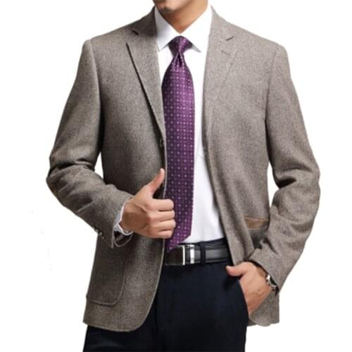 2020 Spring And Autumn Mens Suit Three Button Tweed Suit Groom Tuxedos Men Suits 3 Pieces Wedding Business ( Jacket+Pants)