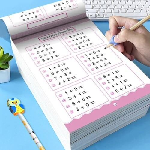 6 Books Childrens Addition And Subtraction Handwriting Exercise Learning Mathematics Workbook For Kindergarten Early Education