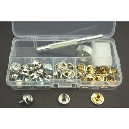 62PCS Snap Fasteners Press Stud For Leather Jackets, Handbags, Clothing, Straps