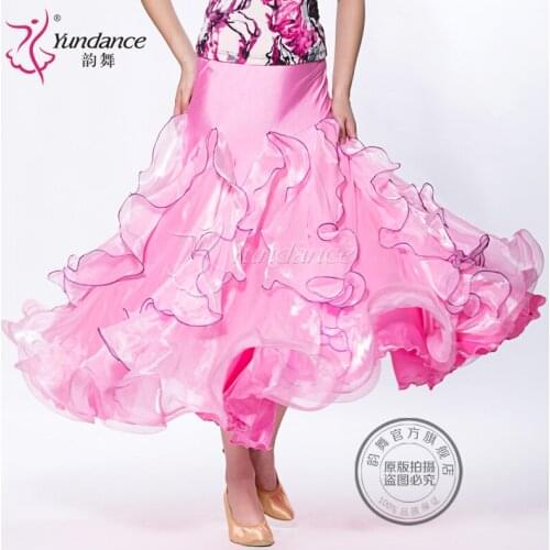 Promotion Lady Ballroom Dancing Skirt Modern Dance Dress Women Waltz Valse Dress Tango Galop Fox Trot Social Dance Dress B-2642